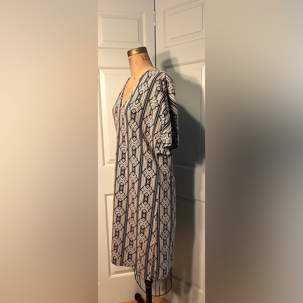 Bordeaux Patterned Midi Dress Size SP